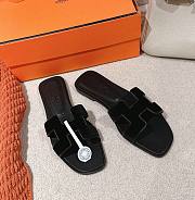 Hermes Oran black suede sandals - 1