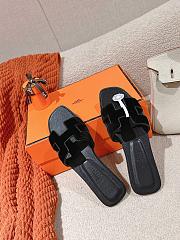 Hermes Oran black suede sandals - 5