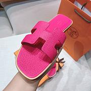 Hermes Oran pink sandals - 5