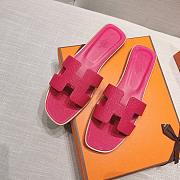 Hermes Oran pink sandals - 4