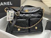 Chanel 24P hobo black lambskin leather bag - 6