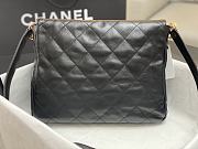 Chanel 24P hobo black lambskin leather bag - 5