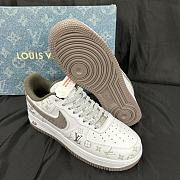 Louis Vuitton X Nike Air Force Low Gray Sneaker - 3