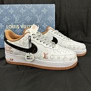 Louis Vuitton X Nike Air Force Low Orange Sneaker - 1