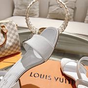 Louis Vuitton white patent heeled sandal 6.5cm - 3