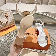 Louis Vuitton white patent heeled sandal 6.5cm - 4