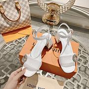 Louis Vuitton white patent heeled sandal 6.5cm - 5