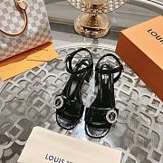 Louis Vuitton black patent heeled sandal - 4