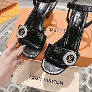 Louis Vuitton black patent heeled sandal - 3