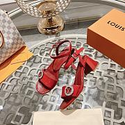 Louis Vuitton pure red patent heeled sandal - 4