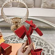 Louis Vuitton pure red patent heeled sandal - 2