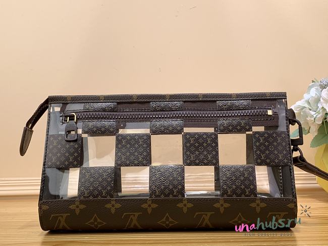 Louis Vuitton Standing Pouch Monogram Chess Wallet  - 1