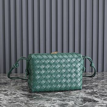 Bottega Veneta Dark Green Loop Camera leather Bag