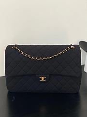 Chanel Flap Travel Bag in Black Fabric - 1