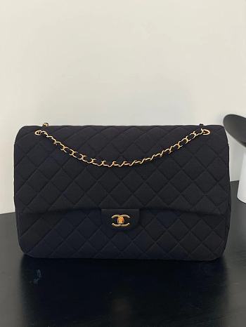 Chanel Flap Travel Bag in Black Fabric