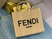 Fendi Sunshine Large Woven Straw Shopper Bag - 1