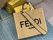 Fendi Sunshine Large Woven Straw Shopper Bag - 2