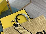 Fendi Sunshine Large Woven Straw Shopper Bag - 3