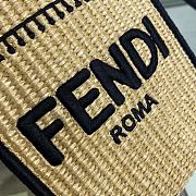 Fendi Sunshine Mini Woven Straw Shopper Bag - 5