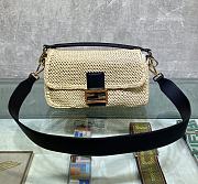 Fendi baguette woven straw 26 bag - 1