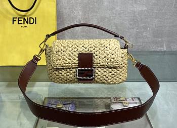 Fendi Baguette Woven Straw Bag 02