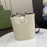 Gucci Mini bucket ivory leather shoulder bag  - 4