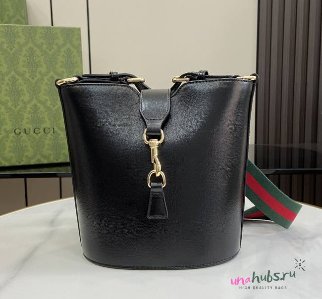 Gucci Mini bucket black leather shoulder bag - 1