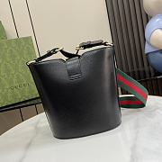 Gucci Mini bucket black leather shoulder bag - 4