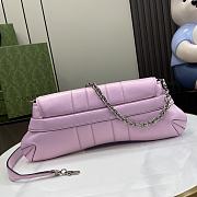 Gucci Horsebit Chain Medium Pink Leather Shoulder Bag  - 4