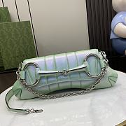 Gucci Horsebit Chain Medium Green Leather Shoulder Bag - 1