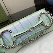 Gucci Horsebit Chain Medium Green Leather Shoulder Bag - 6