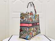 Dior Large Book Tote White Multicolor Mexico Millefiori Embroidery Bag - 5