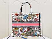 Dior Large Book Tote White Multicolor Mexico Millefiori Embroidery Bag - 3