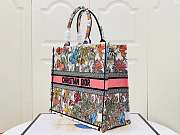 Dior Large Book Tote White Multicolor Mexico Millefiori Embroidery Bag - 2