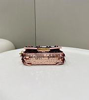 Fendi Baguette mini pink sequin shoulder bag - 6