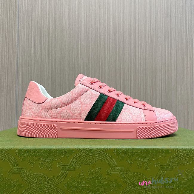 Gucci Ace GG Pink Sneakers  - 1