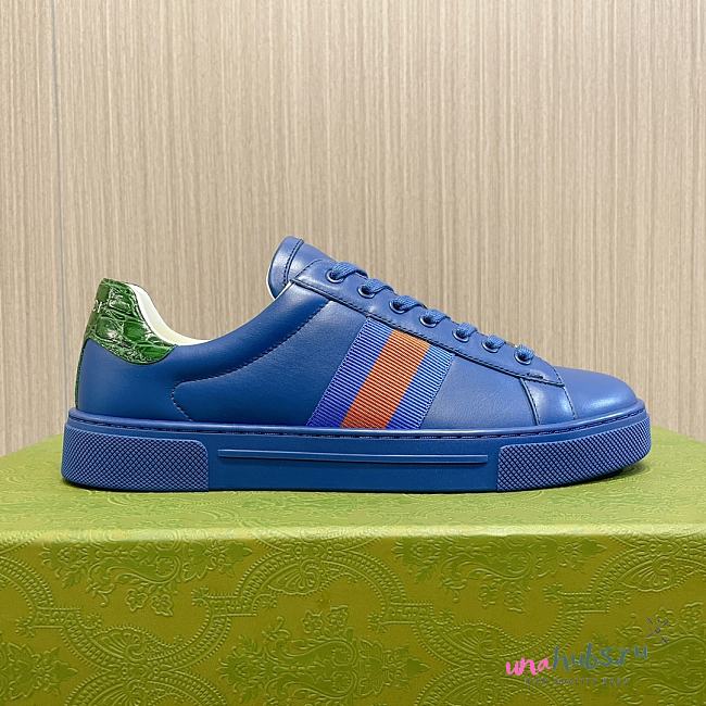 Gucci Ace GG Blue Sneakers - 1