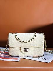 Chanel CF 20 limited white sequin bag - 3