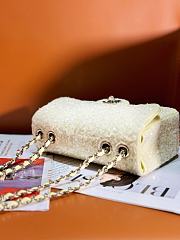 Chanel CF 20 limited white sequin bag - 6