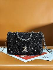 Chanel CF 20 limited black sequin bag - 1