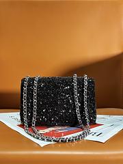 Chanel CF 20 limited black sequin bag - 6