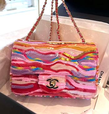 Chanel CF 20 limited colorful sequin bag