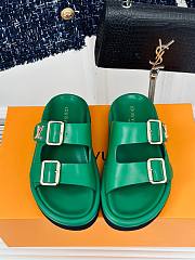 Louis Vuitton Bom Dia green sandals - 5