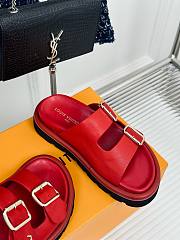 Louis Vuitton Bom Dia red sandals - 5