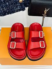 Louis Vuitton Bom Dia red sandals - 4