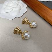 Versace medusa pearl earings  - 4