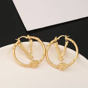 Versace round earings 