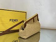 Fendi First small natural straw bag - 4