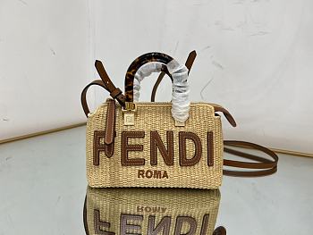 Fendi By The Way small natural straw bag