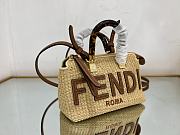 Fendi By The Way small natural straw bag - 3